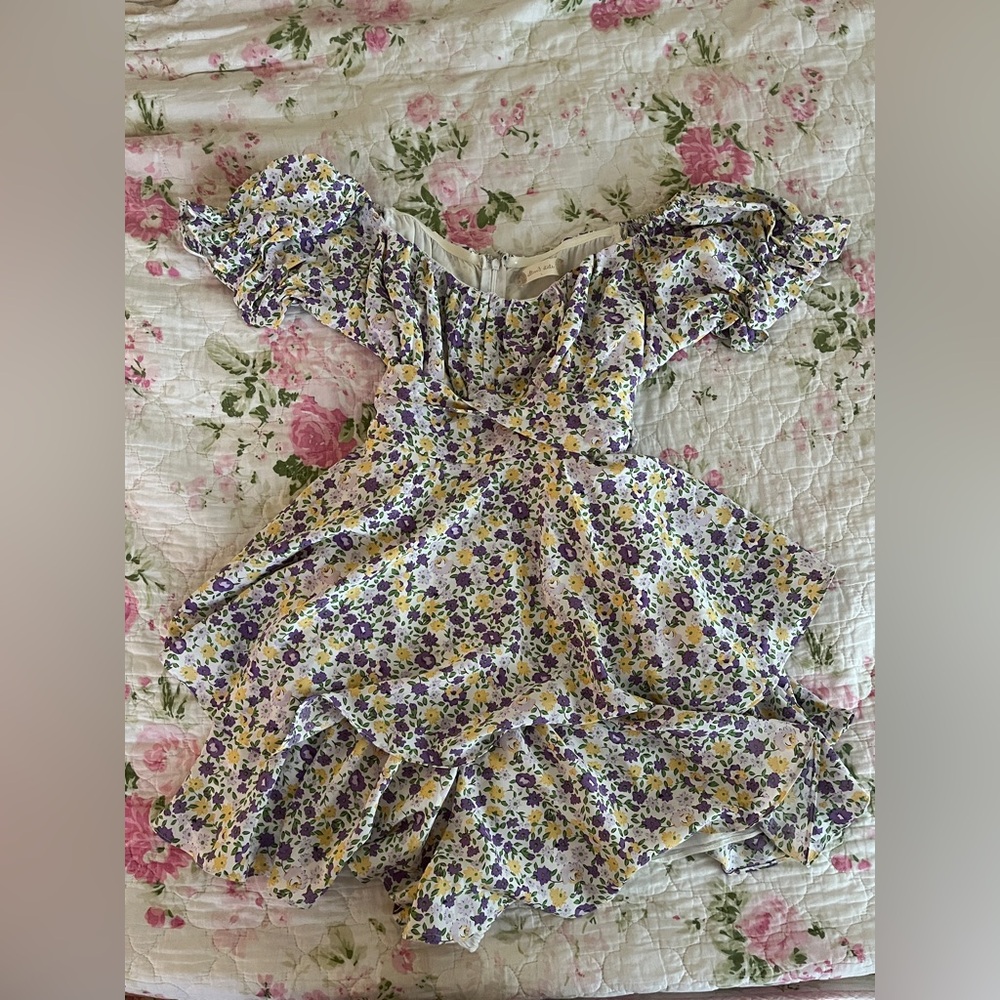 Altar’d State purple and yellow floral romper 🌼🪻